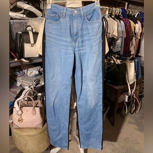 PacSun two sides two color front blue back black 90’s boyfriend jeans denim
